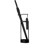 SENNIAN Porte-Parapluie Porte-Parapluie Rond Noir avec Crochet Long, Porte-Parapluie de Style Moderne, pour Clubs de Golf, Cannes, Papier d'emballage, Gratte-Dos, Chausse-Pieds