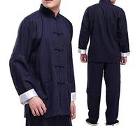SENNIAN Uniformes de Tai Chi, Bruce Lee Vintage Wing Chun Chinois Uniforme de Kung Fu Coton Soie Arts Martiaux Costumes de Tai Chi，Vêtements de Tai Chi Traditionnels pour Votre Exercice de