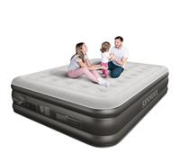 SENNOUL Matelas gonflable Queen avec pompe intégrée - Lit gonflable amélioré, auto-gonflant rapidement en 2 minutes avec double chambre à air, max 45,7 cm/295,8 kg, toute la nuit sans perte
