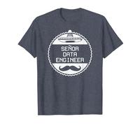 Senor Data Engineer - Funny Geek Joke T-Shirt, Homme, Bleu Chiné, 4XL