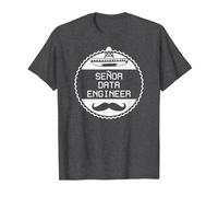Senor Data Engineer - Funny Geek Joke T-Shirt, Homme, Chiné Foncé, S