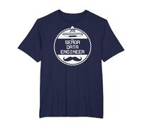 Senor Data Engineer - Funny Geek Joke T-Shirt, Homme Grandes Tailles, Bleu Marine, 4X Tall