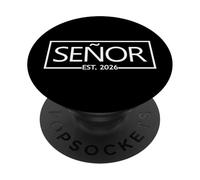 Señor Est. 2026, Latino Espagnol Mr Mrs Husband Wife Wedding PopSockets PopGrip Adhésif