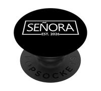 Señora Est. 2026, Latina Espagnol Mrs Mr Wife Mari Mariage PopSockets PopGrip Adhésif