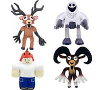 SENPOWER Lot de 4 jouets en peluche 99 nuits dans la forêt, 38,1 cm, cerf, hibou, bélier, monstre, animaux en peluche de collection pour fans de jeu