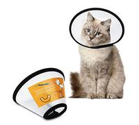SenPuSi Collerette pour Chat Collier De Cône De Chien, Anti-Morsure Protection Cône Collerettes pour Chien Chat de Chiot Collier Blessure Protecteur de Cône De Cou Réglable Plastique (Taille 6)