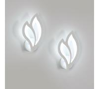 SENQIU 2 Pièce Applique Murale LED, 13W 6500K Lumière Blanche Froide
