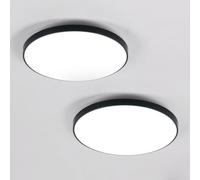 SENQIU 2 Pièce Plafonnier LED Imperméable IP54 24W, Rond Ø27CM