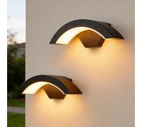 SENQIU 2 Pièces Applique Murale Exterieure, 24W Lampe Murale Extérieur LED