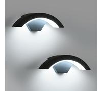 SENQIU 2 Pièces LED Applique Murale Extérieur Moderne, 24W Lampe Murale