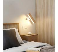 SENQIU Applique Murale Intérieure LED, 4W Moderne Lampe Murale en Bois