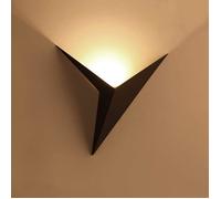 SENQIU Applique Murale LED, Applique Murale Triangulaire Moderne Noir, Puissance 3w, Température de Couleur 3000k, Longueur 25cm,