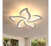 SENQIU Plafonnier LED, 60W 6750LM Lampe de Plafond LED Moderne, Blanc Chaud 3000K, Luminaire Plafonnier Intérieur Créatif Floral Design pour Salon Chambre Bureau Cuisine Couloir, 58CM