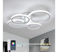 SENQIU Plafonnier LED Dimmable 76W avec Telecommande 3000K-6500K