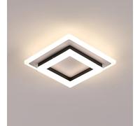SENQIU Plafonnier LED Moderne, 24W Lampe de Plafond Noir Carré