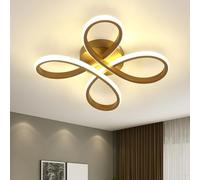 SENQIU Plafonnier LED Moderne, 30W Luminaire Plafonnier LED en Acrylique Or, Lampe de Plafond Floral Design pour Chambre, Salon, Cuisine, Salle de Bain, Lumière Neutre 4500K, 30CM