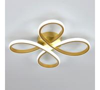 SENQIU Plafonnier Led Moderne, 32W Or Creative Fleur de Forme