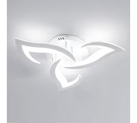 SENQIU Plafonnier LED Moderne, 36W Lampe de Plafond Argent