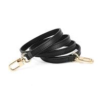 Senral Sangle de Sac en Véritable Cuir 39-55 Pouces Longue Bandouliere pour Sac Bandouliere DIY Sac à Main Portefeuille Sac Anse de (51 inches Black Strap)