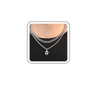 SENRAN Collier avec initiale A-Z superposée pour homme en acier inoxydable - Chaîne torsadée Figaro de 45,7 à 50,8 cm - Pendentif personnalisé avec breloque en forme de lettre - Cadeau pour femme, 20