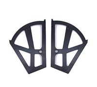 SENRISE - 1 paire de charnières de meuble à chaussures en plastique à deux couches de rechange pour étagères à chaussures, étagères et armoires, noir