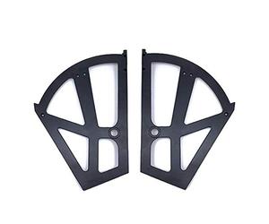 SENRISE - 1 paire de charnières de meuble à chaussures en plastique à deux couches de rechange pour étagères à chaussures, étagères et armoires, noir