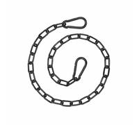 SENRISE Chaîne antivol robuste avec mousqueton, 80 cm, chaîne de hamac en métal noir pour chaises suspendues, sacs de frappe, clôture, cage pour animaux domestiques, loquet corral