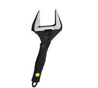 SENRISE Clé réglable 15,2 cm 20,3 cm 25,4 cm Clé à large ouverture avec poignée souple, noir