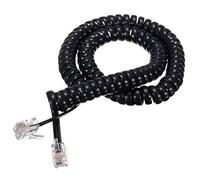 SENRISE Cordon de combiné téléphonique RJ10 RJ9 4P4C 2 m/3 m/5 m (Noir, 1 pièce)