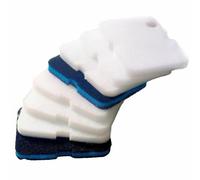 SENRISE Filtre à cartouche de rechange compatible avec Cascade 700/1000/CCF2UL/CCF3UL, y compris 2 tampons filtrants en éponge et 6 tampons de soie dentaire blancs