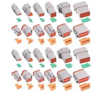 SENRISE Kit de connecteurs DT, 24 jeux de connecteurs électriques mâles et femelles, Kit de connecteurs électriques Deutsch DT, Connecteur électrique scellé pour moto, camion, voiture, bateaux (2/3/4