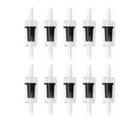 SENRISE Lot de 10 clapets anti-retour pour aquarium, 4 mm, noir, transparent, pour petits réservoirs Betta, grands réservoirs communautaires, réservoirs marins