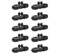 SENRISE Lot de 10 connecteurs en T barbelés, raccord en T à 4 voies de 1,27 cm à 6,35 mm, raccord d'irrigation goutte à goutte, adaptateur réducteur de tube anti-fuite pour serre de jardin pelouse
