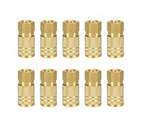 SENRISE Lot de 10 connecteurs rapides pour tuyau d'arrosage en acier au carbone - Kit de connexion pour le jardinage, l'arrosage de la maison, le lavage de voiture (filetage mâle 1/4 NPT)