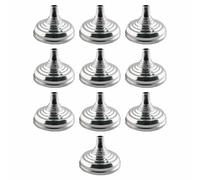 SENRISE Lot de 10 mini supports de drapeau de négociation pour table de bureau, 35 x 55 mm, mini supports de drapeau pour conférence internationale - Argent