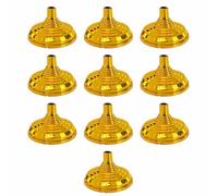 SENRISE Lot de 10 mini supports de drapeau de négociation pour table de bureau, 35 x 55 mm, mini supports de drapeau pour conférence internationale - Doré