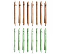 SENRISE Lot de 16 stylos à bille effaçables, bleu/noir, stylos à bille rétractables pour dessin, écriture, planificateur, journal, papeterie, fournitures de bureau (GN+BR)