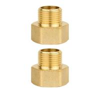 SENRISE Lot de 2 adaptateurs filetés femelles 1/8 vers mâle 1/8, DN6 en laiton, connecteur réducteur, adaptateur de conversion pour eau et gaz