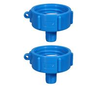 SENRISE Lot de 2 adaptateurs fourre-tout IBC, S60 x 6 à 20 mm - Adaptateur de vidange de réservoir d'eau en plastique - Connecteur de sortie de robinet pour huile, carburant, eau (bleu)