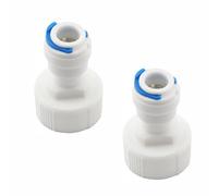 SENRISE Lot de 2 connecteurs rapides pour filtre à eau, filetage GHT de 1,9 cm vers 6,35 mm, raccord de connexion d'eau pour réfrigérateur, congélateur, système d'eau à osmose inverse