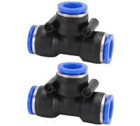 SENRISE Lot de 2 Raccords Pneumatiques Coudés/Droits/Y/T/Réducteur de Tuyau d'Air pour Connexion Rapide, Outils Pneumatiques (Raccord T 12 mm)