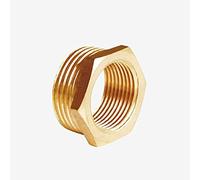 SENRISE Lot de 2 raccords réducteurs en laiton femelle mâle BSP filetage hexagonal adaptateur pour tuyau d'arrosage (3/8" mâle vers 1/4" femelle)