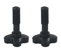 SENRISE Lot de 2 vis de fixation M12 en plastique pour balancelle de jardin d'extérieur (noir)
