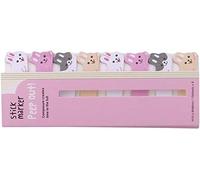 SENRISE Lot de 3 marque-pages autocollants mignons en forme d'animal - Pour livre, notes, verre