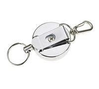 SENRISE Lot de 3 porte-clés rétractables en métal avec câble télescopique en acier de 68 cm