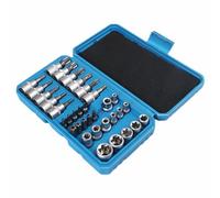 SENRISE Lot de 34 douilles Torx E Star en métal E-Torx (T10-T60) et (E4-E20)