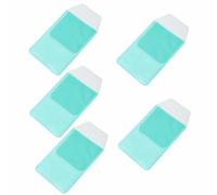SENRISE Lot de 5 pochettes en PVC étanches durables pour médecin, infirmière, école, hôpital, bureau, laboratoires (cyan)