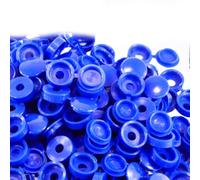 SENRISE Lot de 50 capuchons à vis décoratifs en plastique avec charnière pour meubles en 5 couleurs, bleu