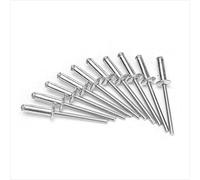 SENRISE - Lot de 50 rivets aveugles avec tête bombée ouverte - en aluminium - 2,4/3,2/4/4,8 mm, argent
