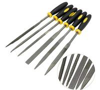 SENRISE Lot de 6 mini limes aiguilles assorties avec poignée souple pour sculpture sur bois, outils d'affûtage en métal souple